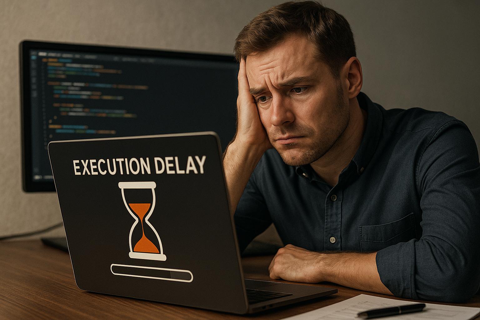 How execution delays in software affect results
