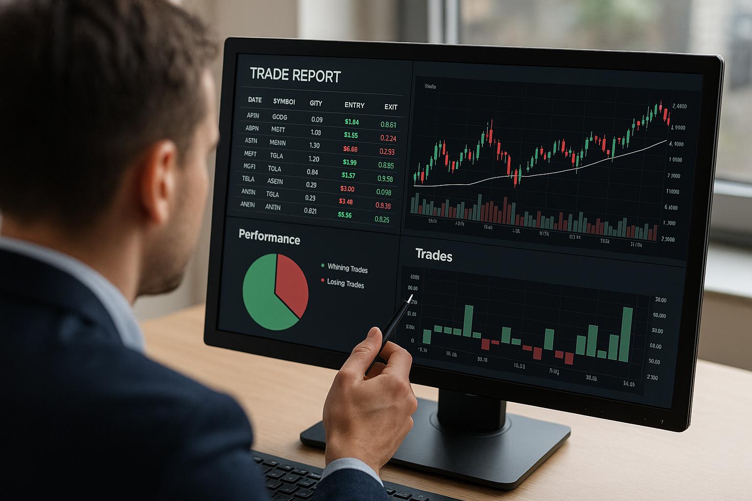 How to review trades using trading software reports