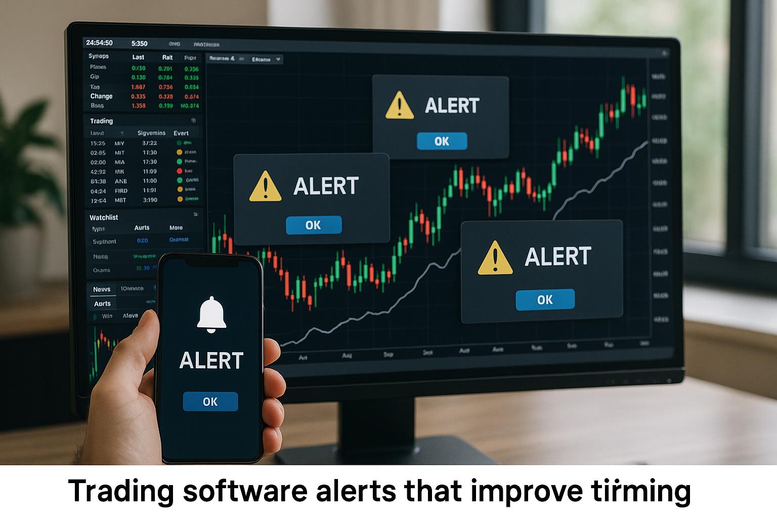Trading software alerts that improve timing