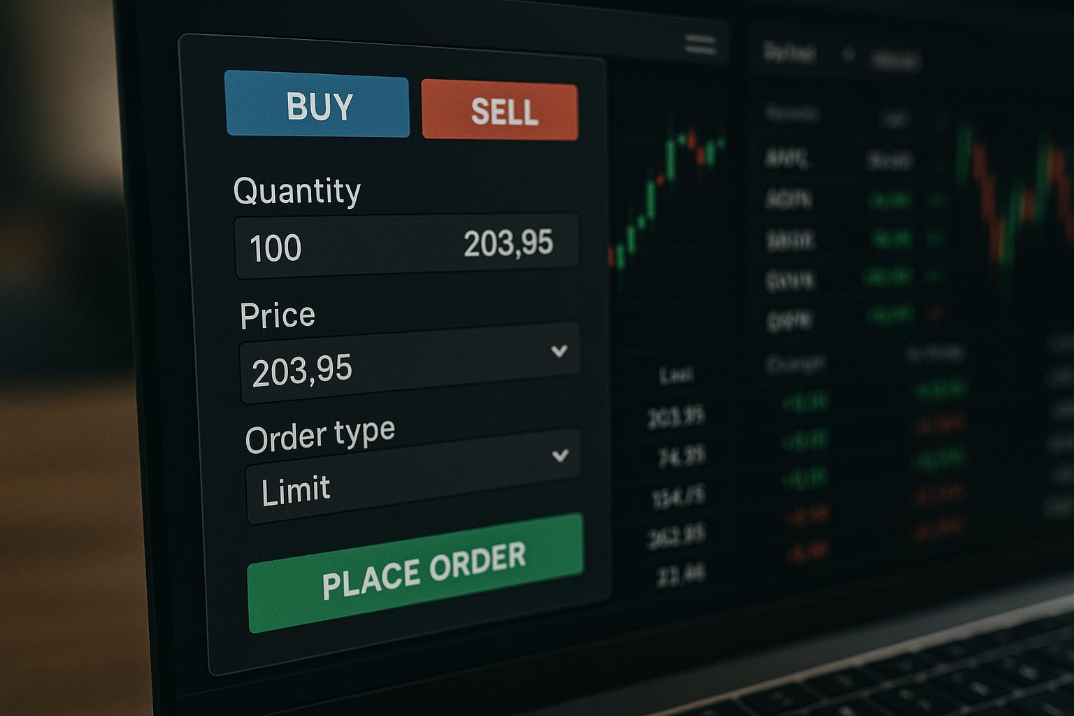 Trading software order panels and better workflow design